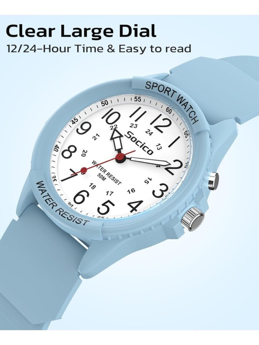 Unisex Blue Analog Quartz Sports Military Waterproof Nurse Classic Wrist Watch - Picture 4 of 6